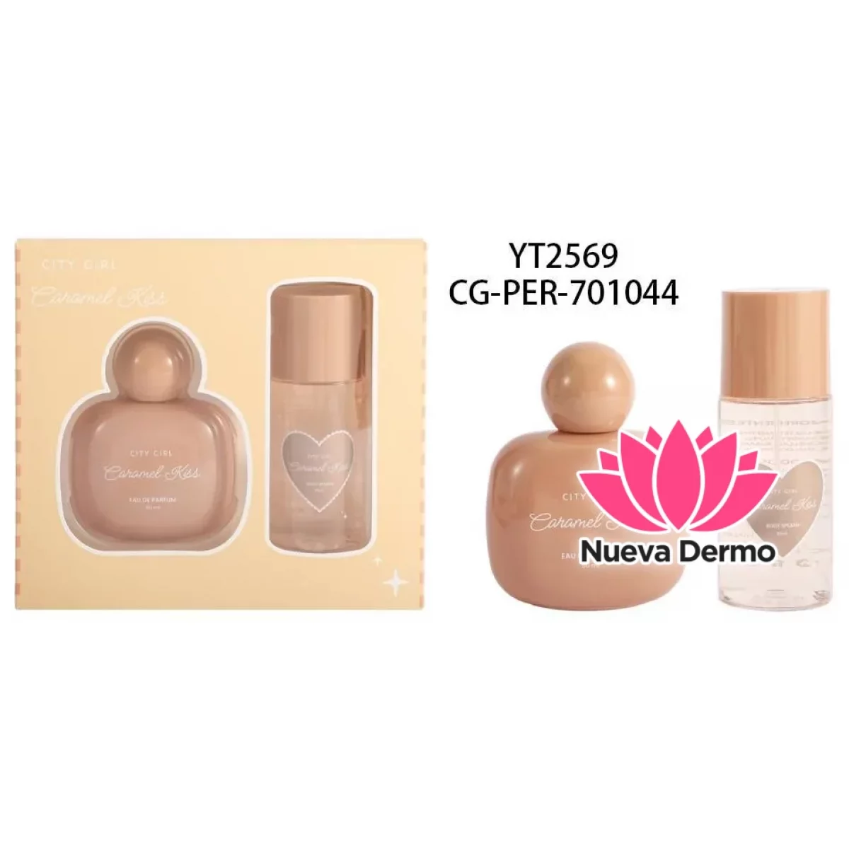 KIT DE PERFUME + BODY SPLASH CARAMEL KISS