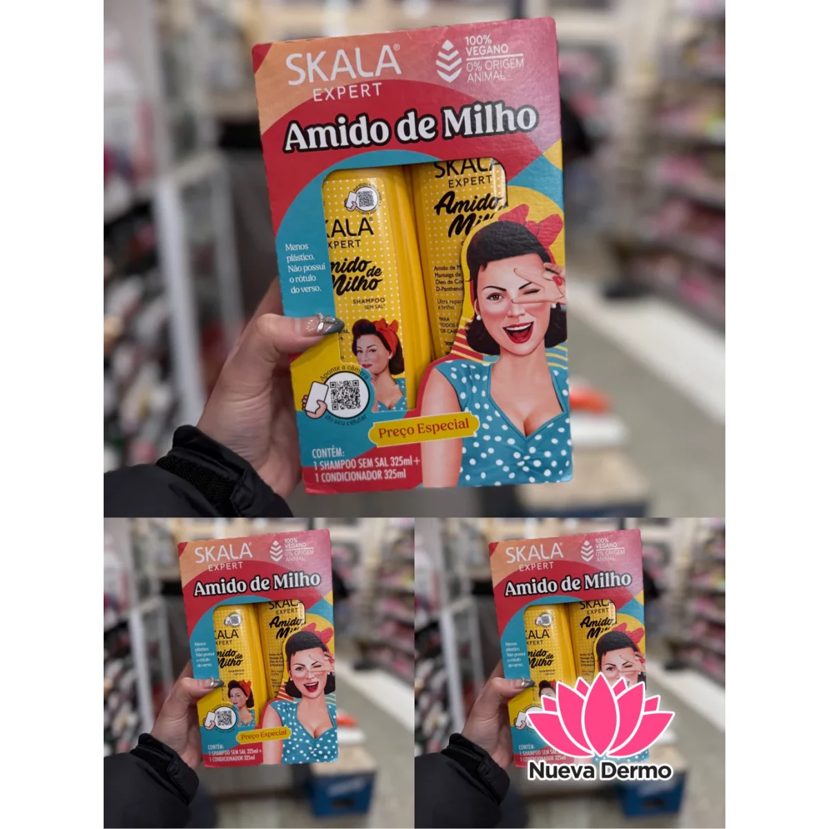 KIT DE SKALA SHAMPOO +ACONDICIONADO AMIDO DE MILHO