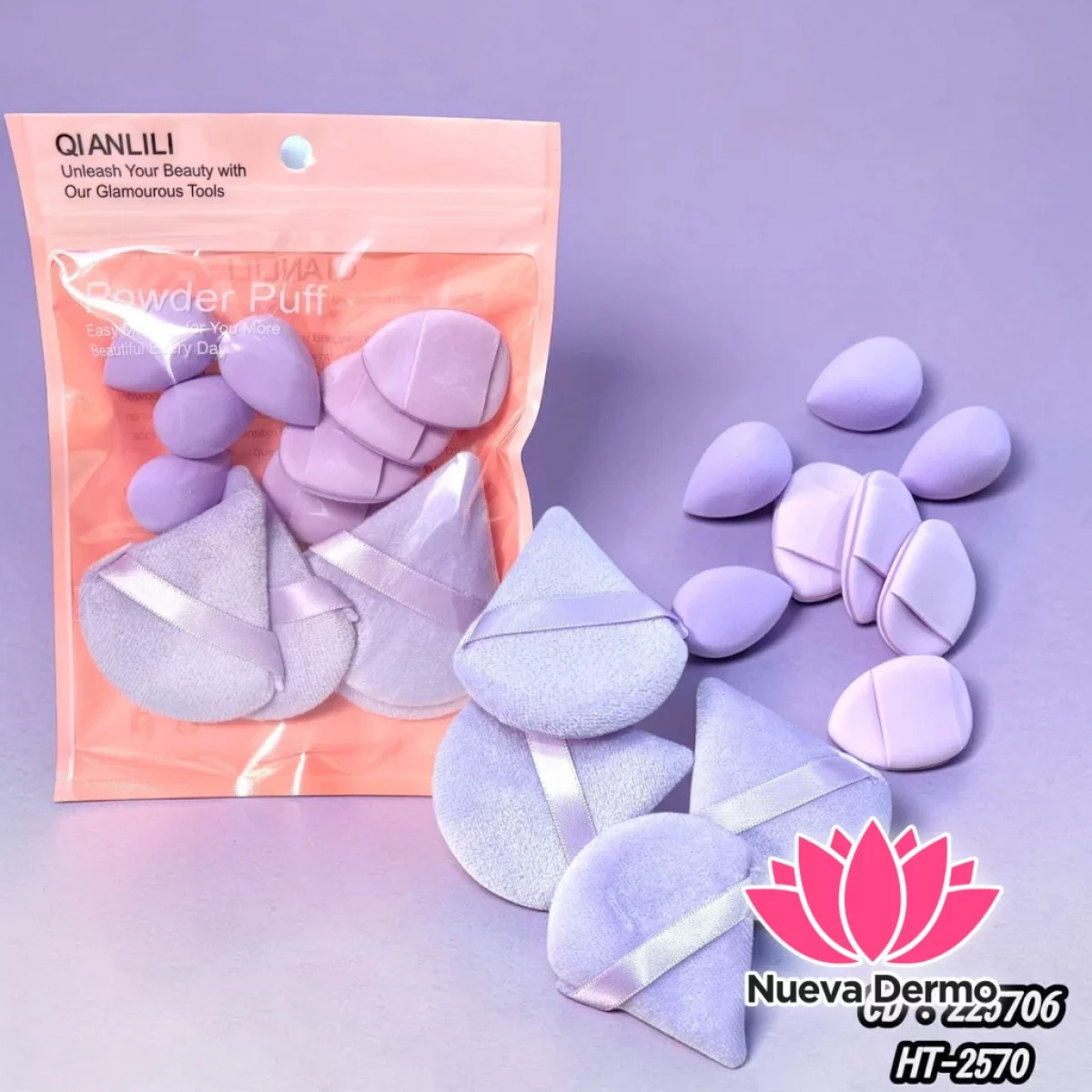 KIT ESPONJAS DE MAQUILLAJE HT-2570 CD: 225706