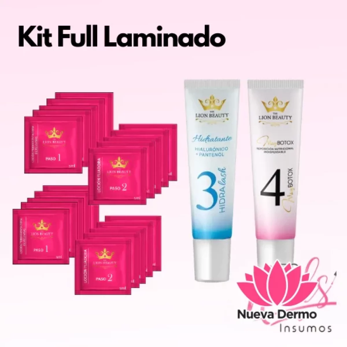 Kit Lifting pestañas / Laminado cejas full - THE LION BEAUTY