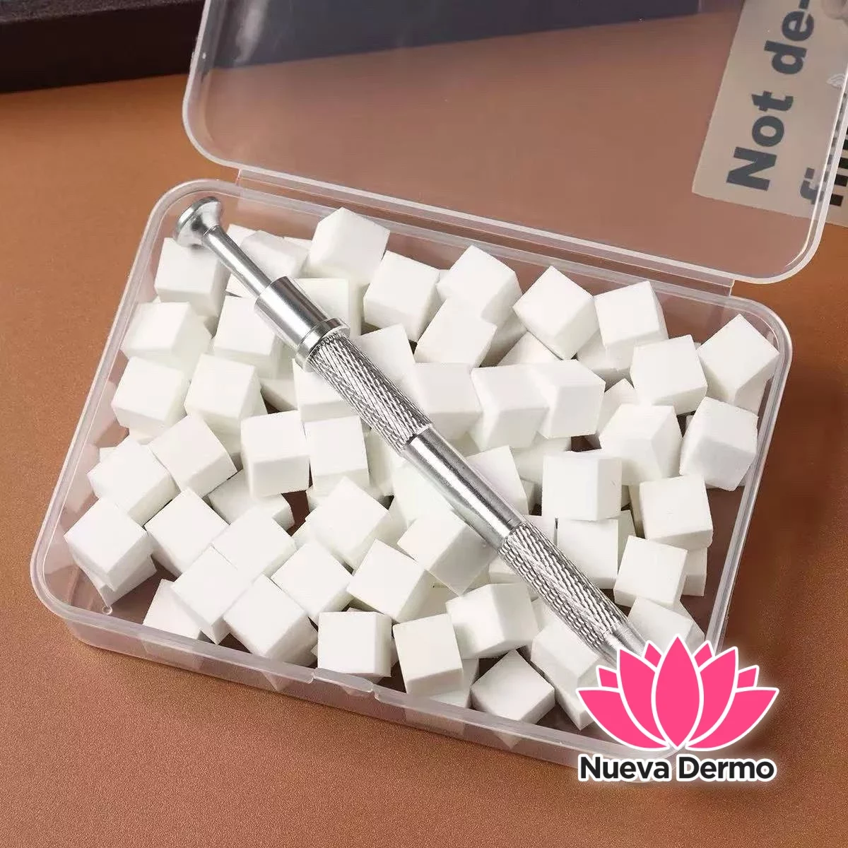 Kit pinza + 100 esponjitas para difuminar uñas #PPM100-B