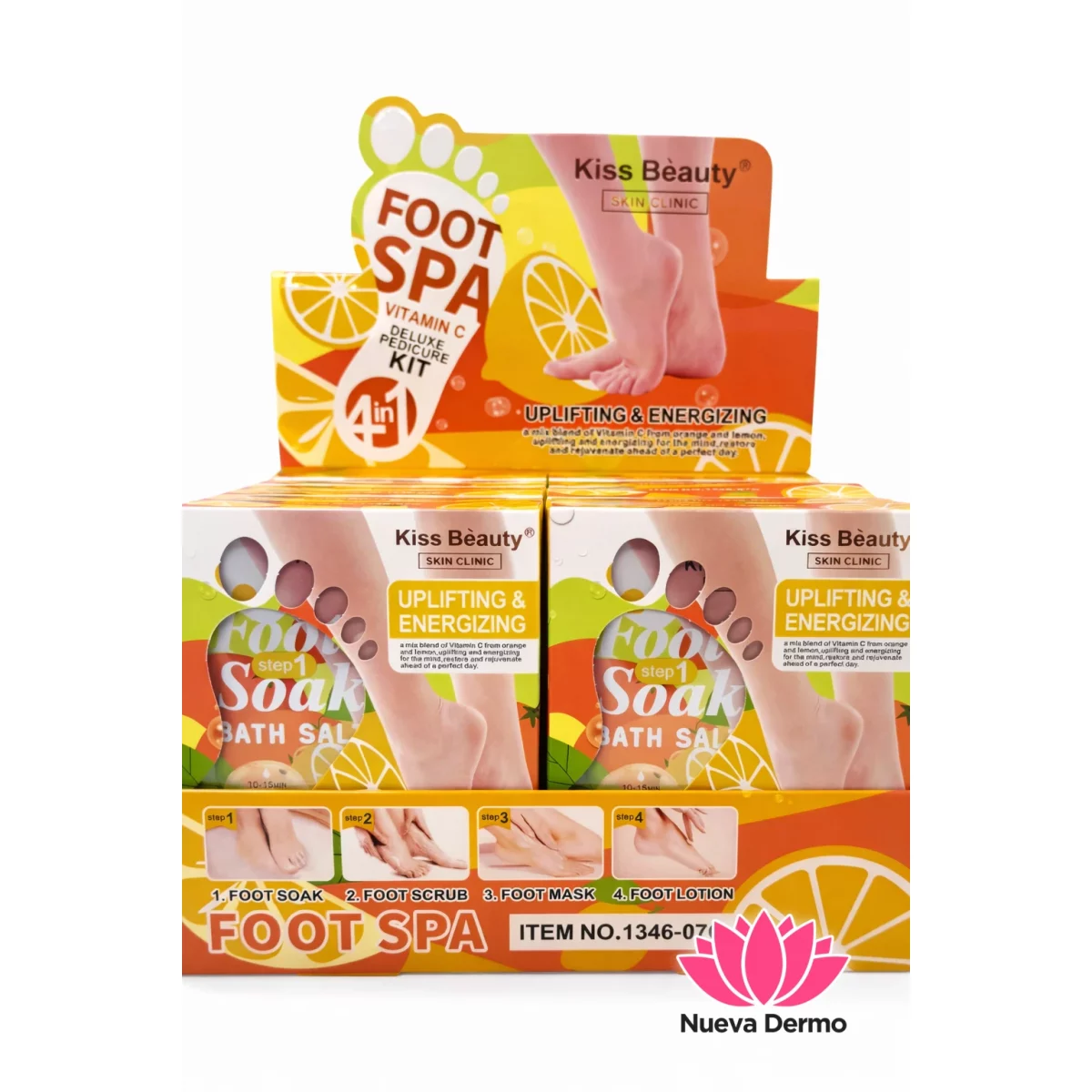 Kit Spa de pies 4 en 1 vitamina C Kiss B...