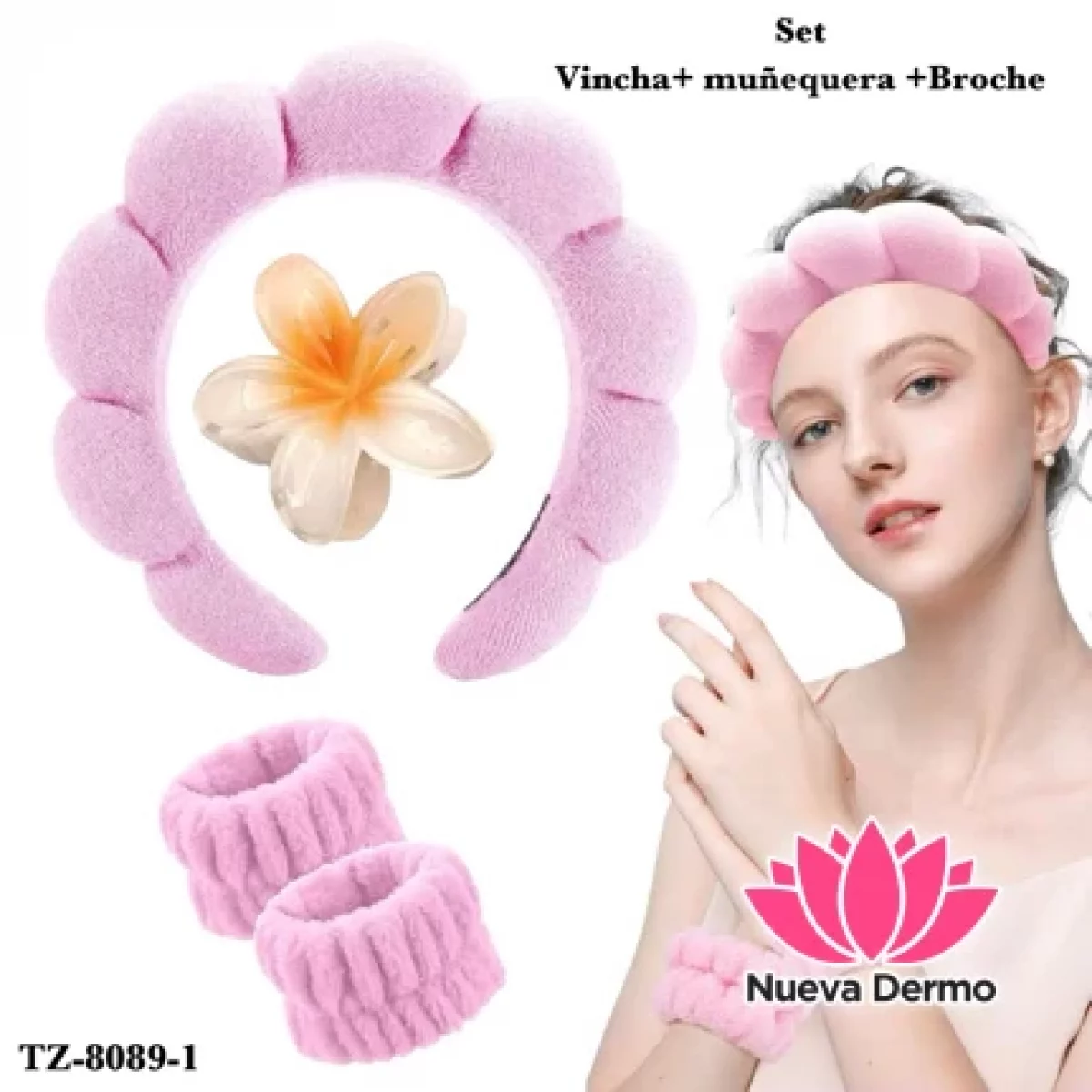 KIT VINCHA + BROCHE + MUÑEQUERA CD: TZ8089-1
