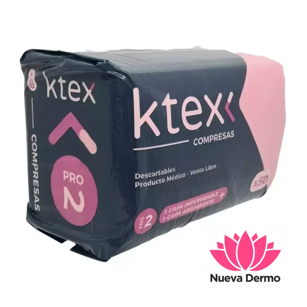 Ktex compresas descartables 50u