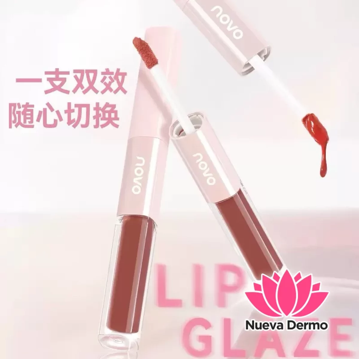 Labial Doble Lip gloss+Matte intransferible Novo #6423