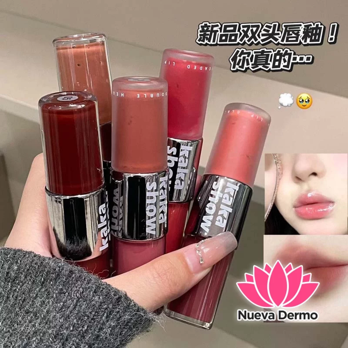 LABIAL DOBLE PUNTA TONO MIEL MATTE + BRILLO ESPEJO C474