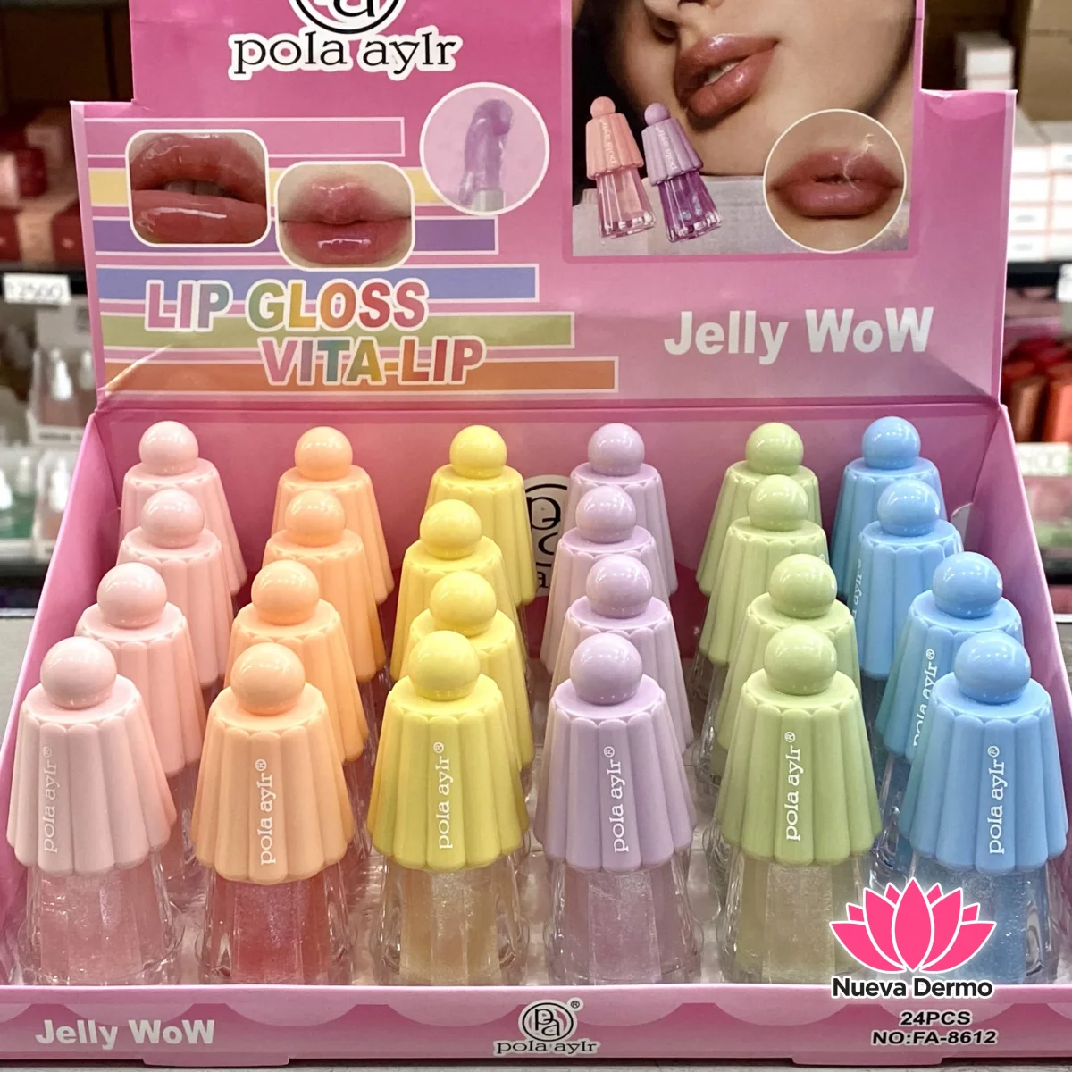 Labial Gloss con brillos Jelly wow Pola Aylr #FA8612