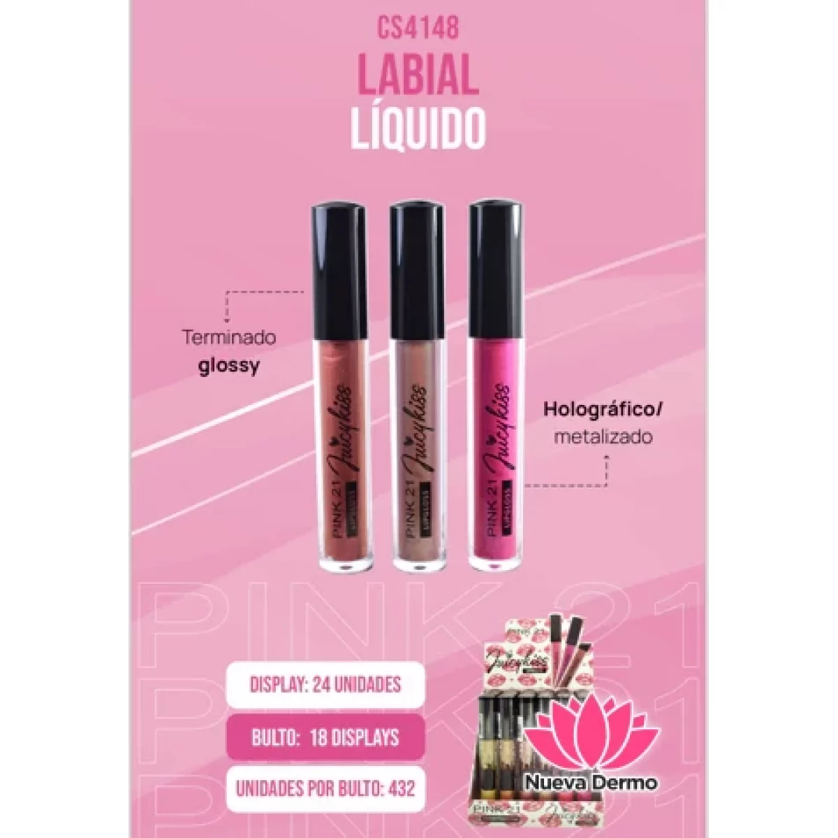 LABIAL GLOSS JUICY PINK21