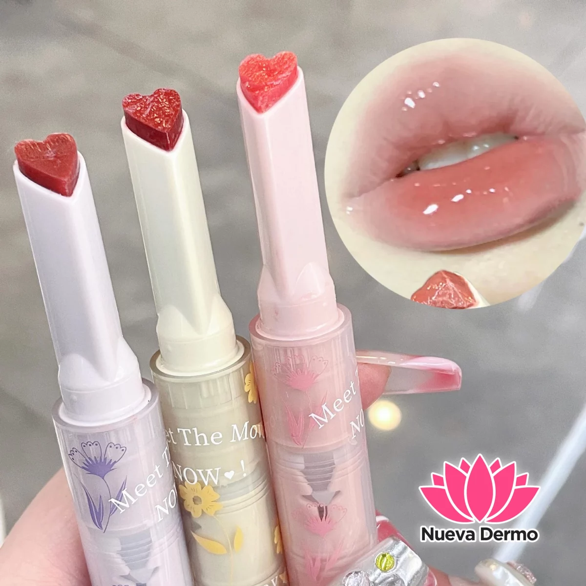Labial gloss solido flower Gegebear #GX1030