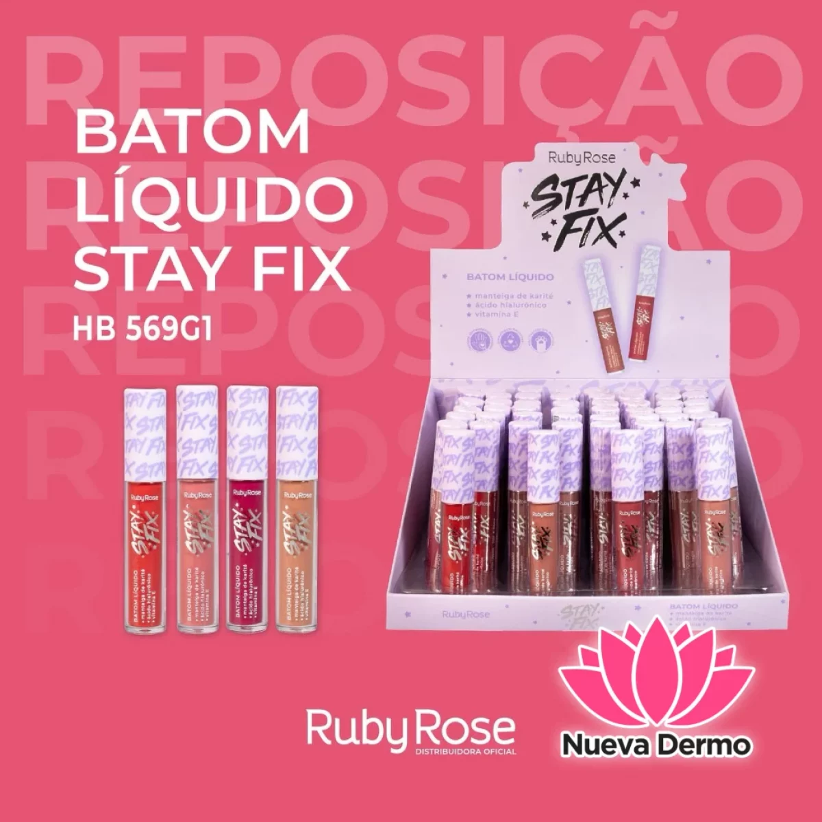 LABIAL LIQUIDO STAY FIX RUBY ROSE CD: HB-569