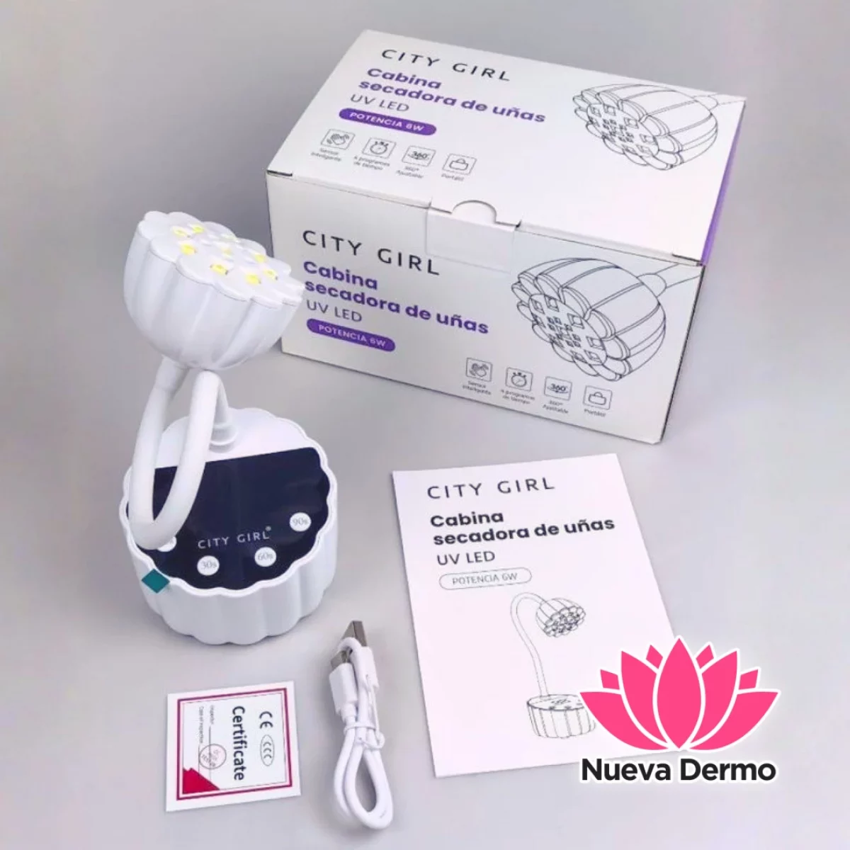 LÁMPARA FLOR DE PRE CURADO LINEA PRO 6 WATS – CITY GIRL