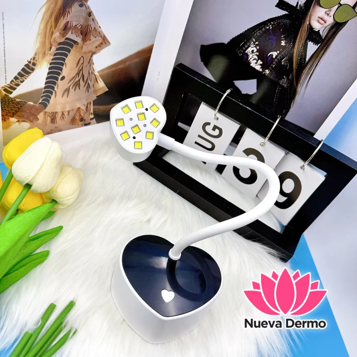 Lampara uv/led con forma de corazon 27w...