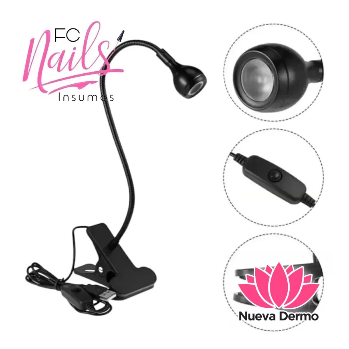 Lámpara UV LED Flexible c/clip