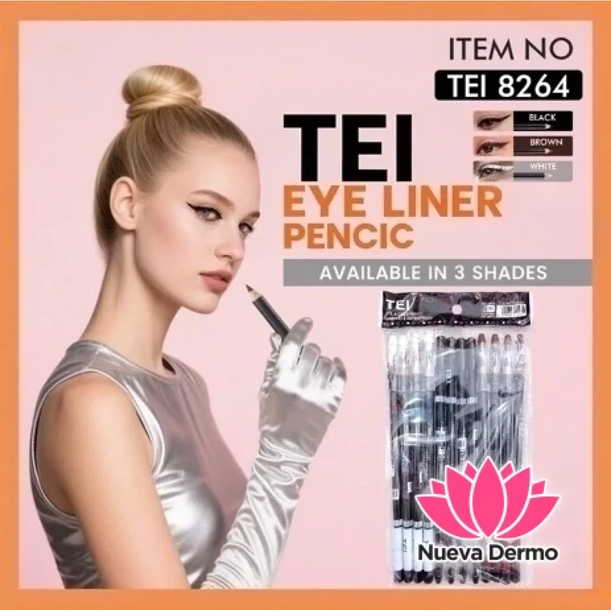 LAPIZ DELINEADOR PARA OJOS COLOR PACK X12 CD: TEI8264