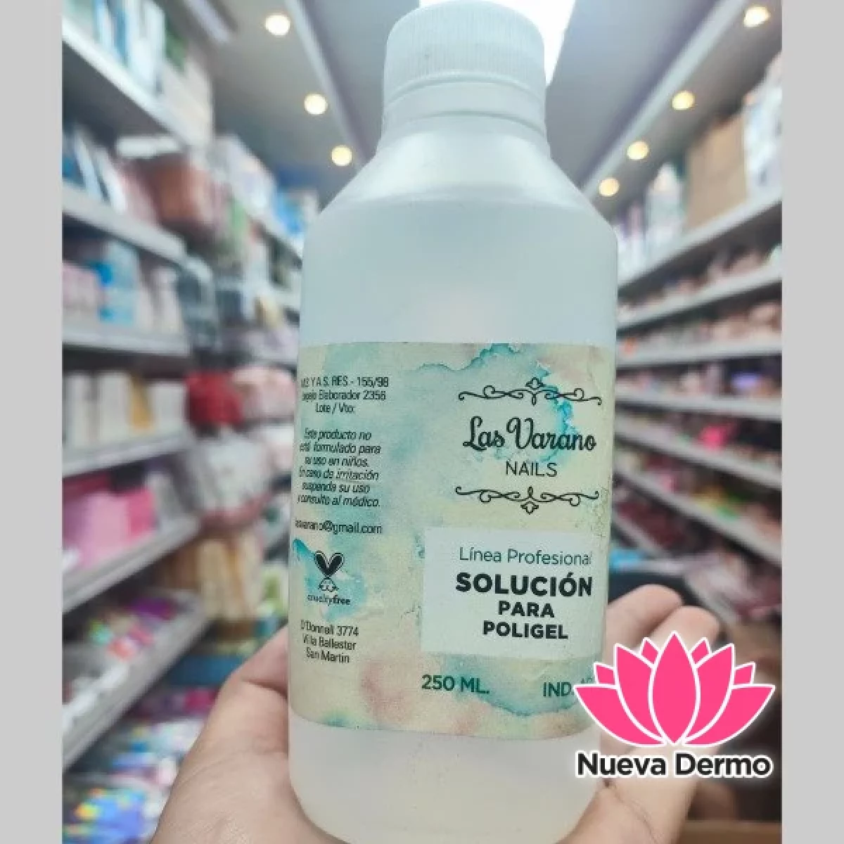 Las Varano Solucion de Polygel 250ml Sp250