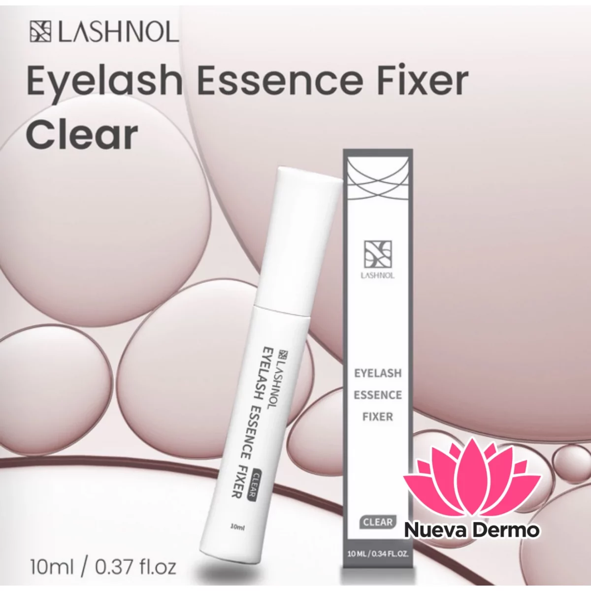 Lashnol Eyelash Essence Fixer 10ML Sellador de Pestañas con Nutricion Transparente Original #Jun-LM20