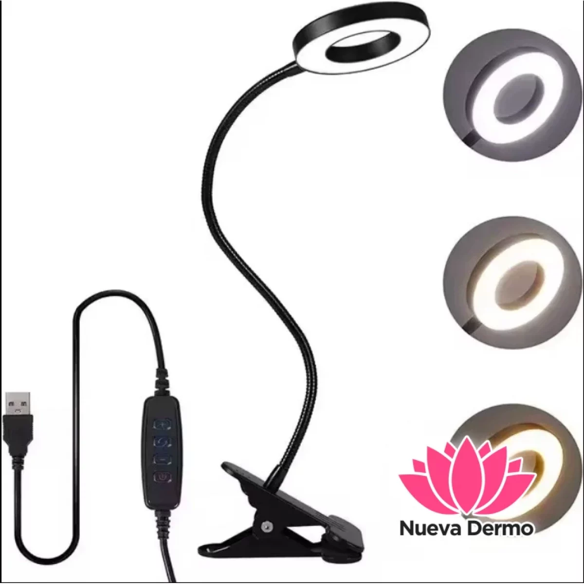 LED CON LUPA USB 3 COLORES ELOISE 16658