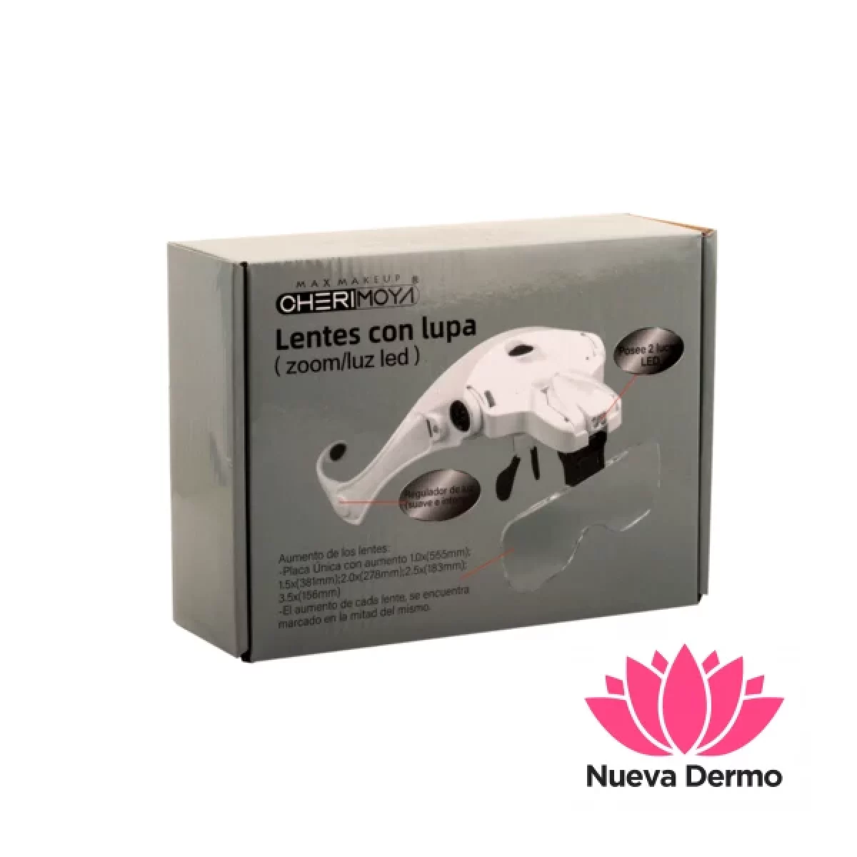 Lente con Lupa y Luz Led Cherimoya 017034