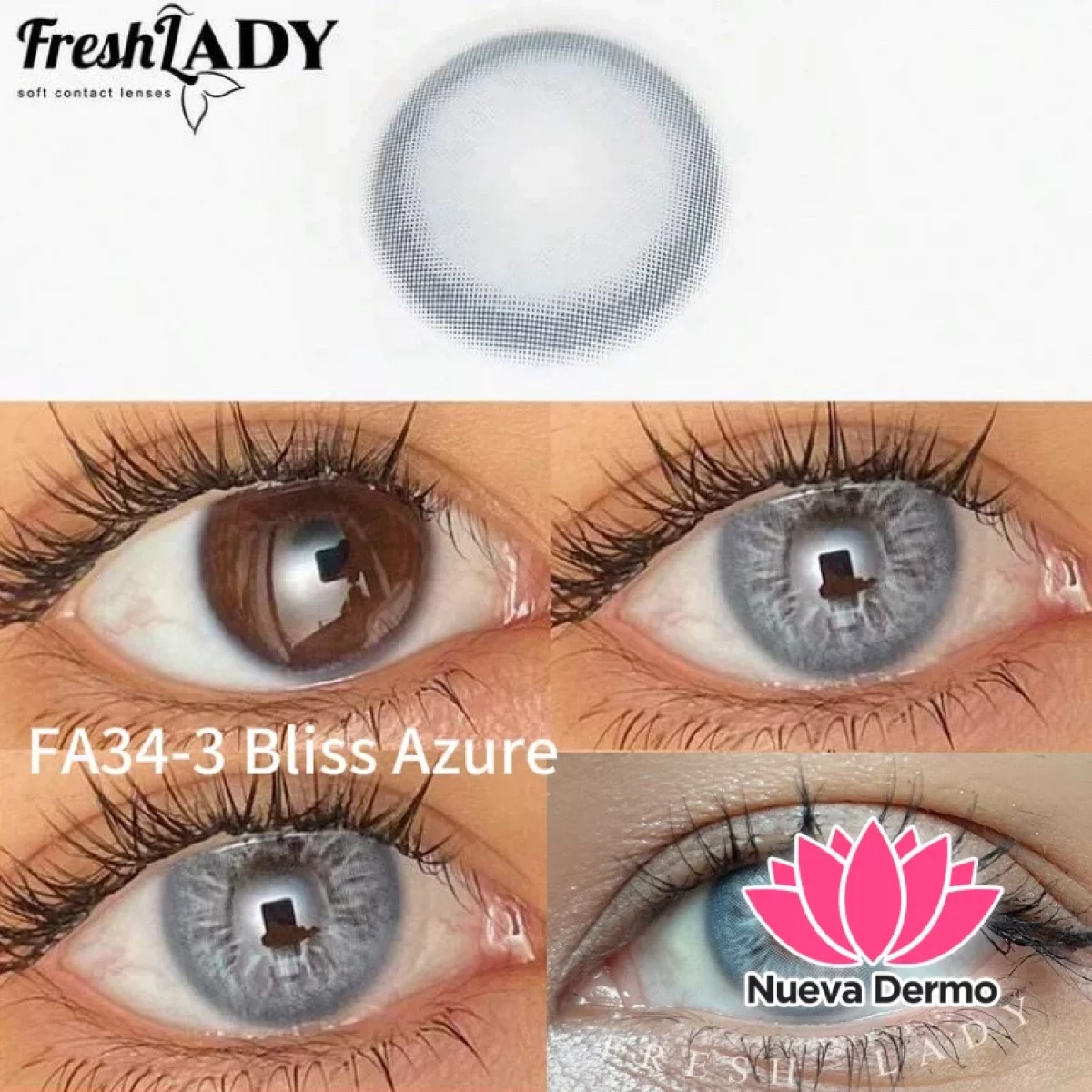 Lentes de contacto Freshlady Bliss Azure FA34-3