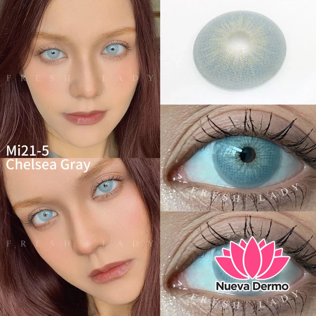 Lentes de contacto Freshlady Chelsea Gray Mi21-5