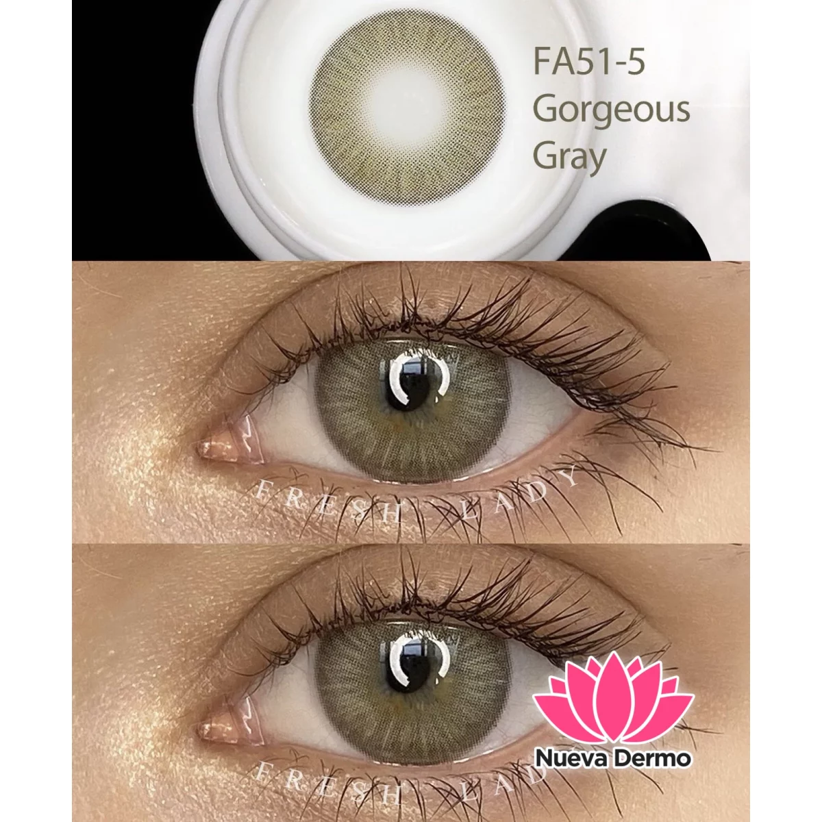 Lentes de contacto Freshlady Gorgeous Grey FA51-5