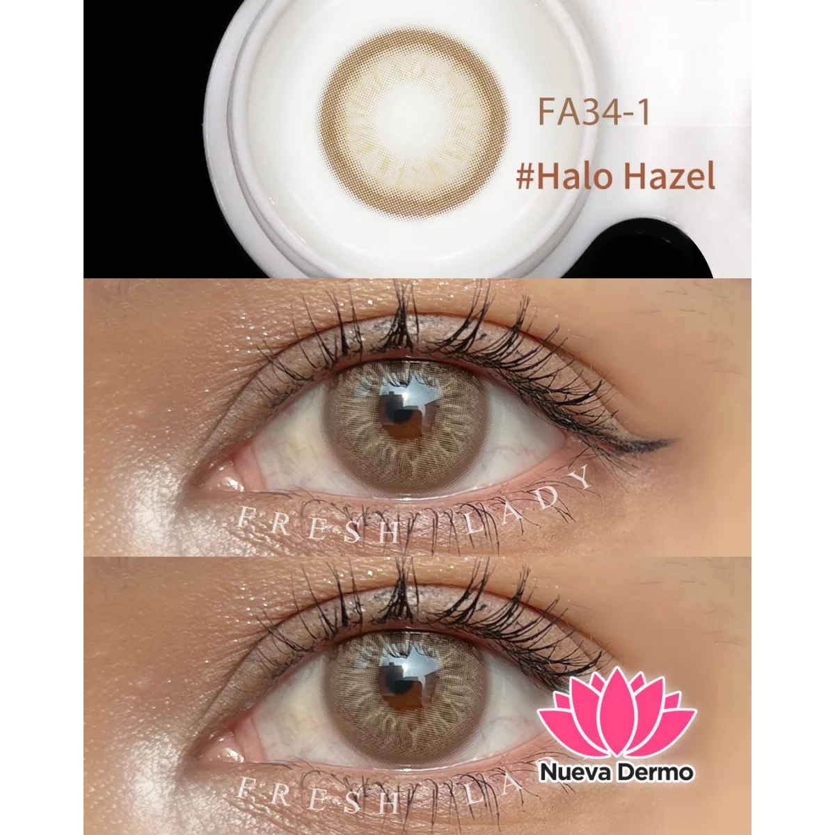 Lentes de contacto Freshlady Halo Hazel FA34-1