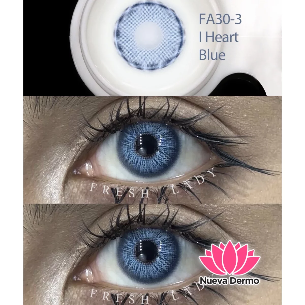 Lentes de contacto Freshlady I Heart Blue FA30-3