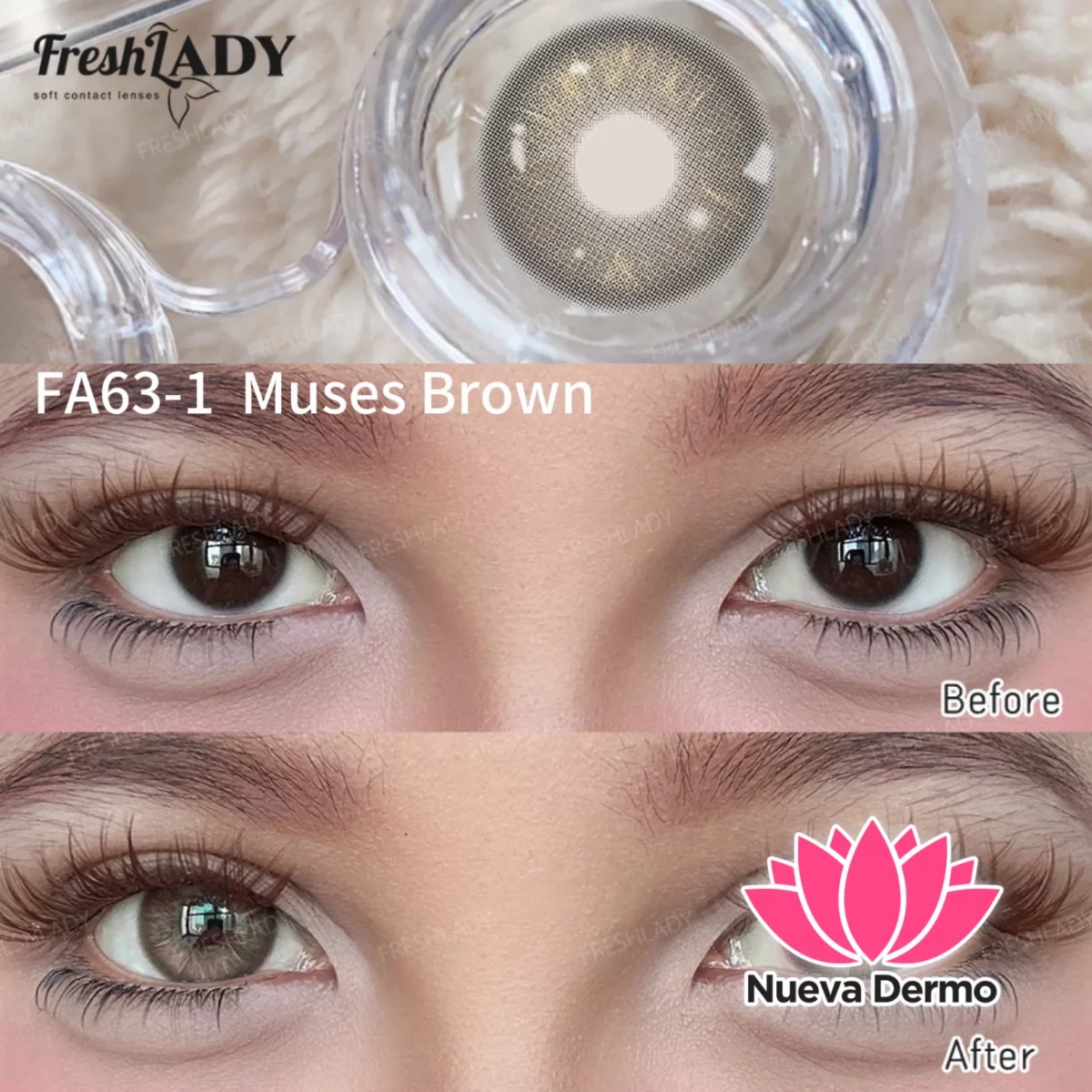 Lentes de contacto Freshlady Muses Brown FA63-1