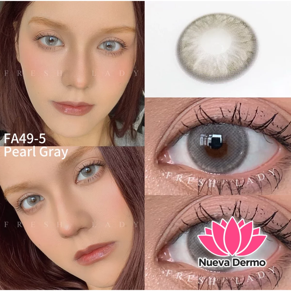 Lentes de contacto Freshlady Pearl Gray FA49-5