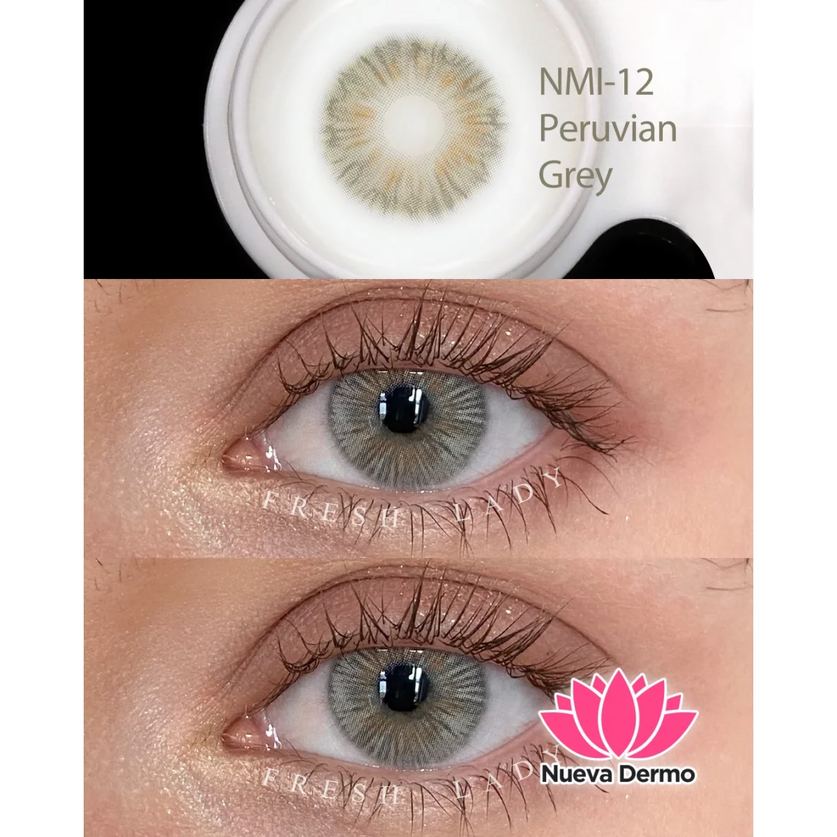 Lentes de contacto Freshlady Peruvian Grey Nmi-12