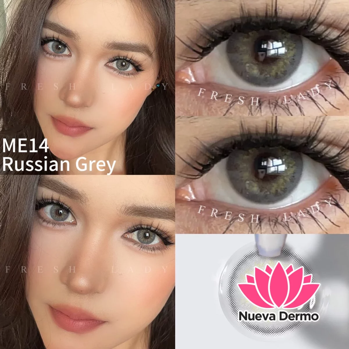 Lentes de contacto Freshlady Russian Grey ME14