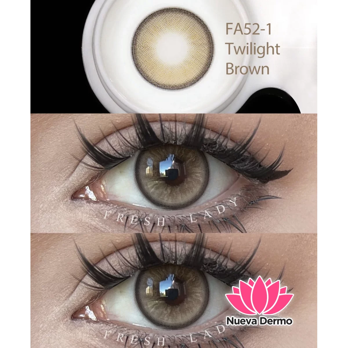 Lentes de contacto Freshlady Twilight Brown FA52-1