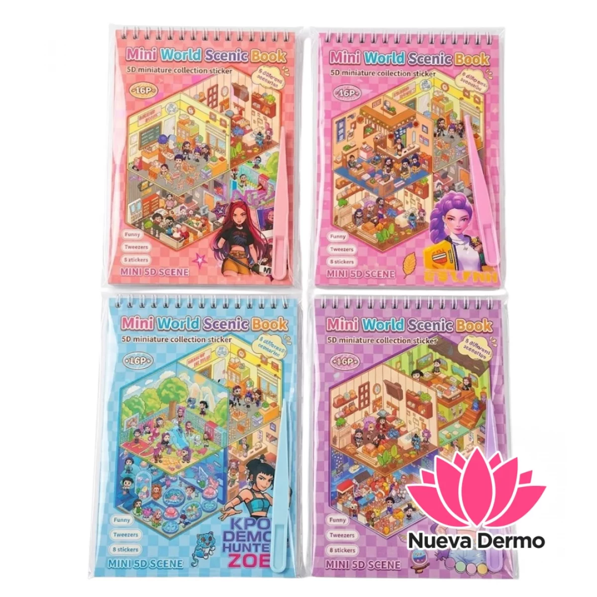 Libro De Stickers Colección Mini World Guerreras De Kpop 5D