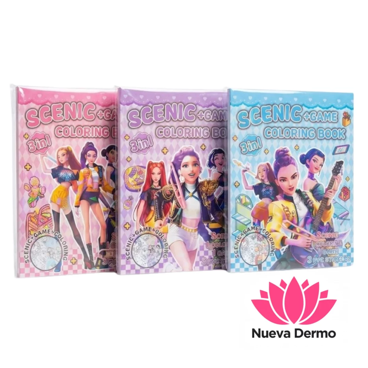 Libro Para Colorear Con Stickers Con Pinza Guerreras De Kpop