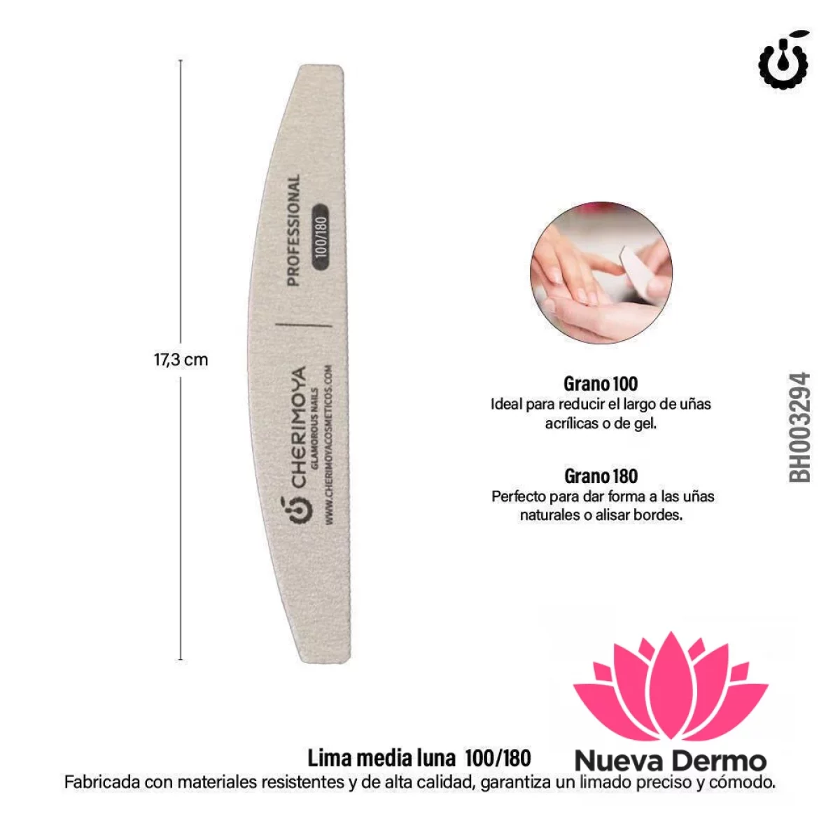 LIMA MEDIA LUNA 100/180 PACK X25 CHERIMOYA CD: BH003294