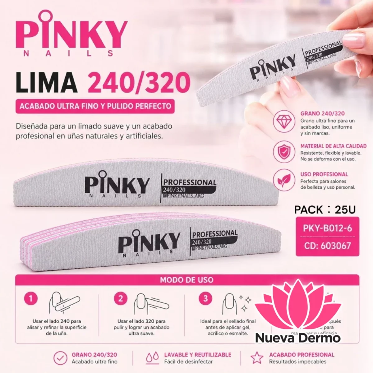 LIMA PINK PROFESIONAL 240/320 PKY-B012-6 CD: 603067