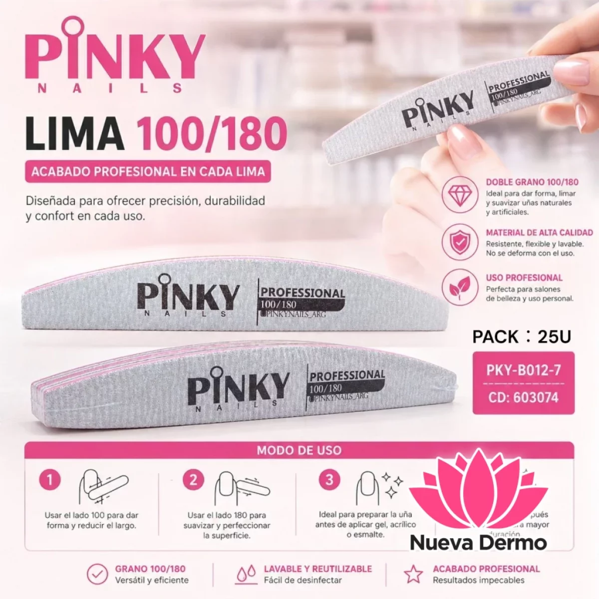 LIMA PINKY PROFESSIONAL 100/180 PKY-B012-7 CD: 603074
