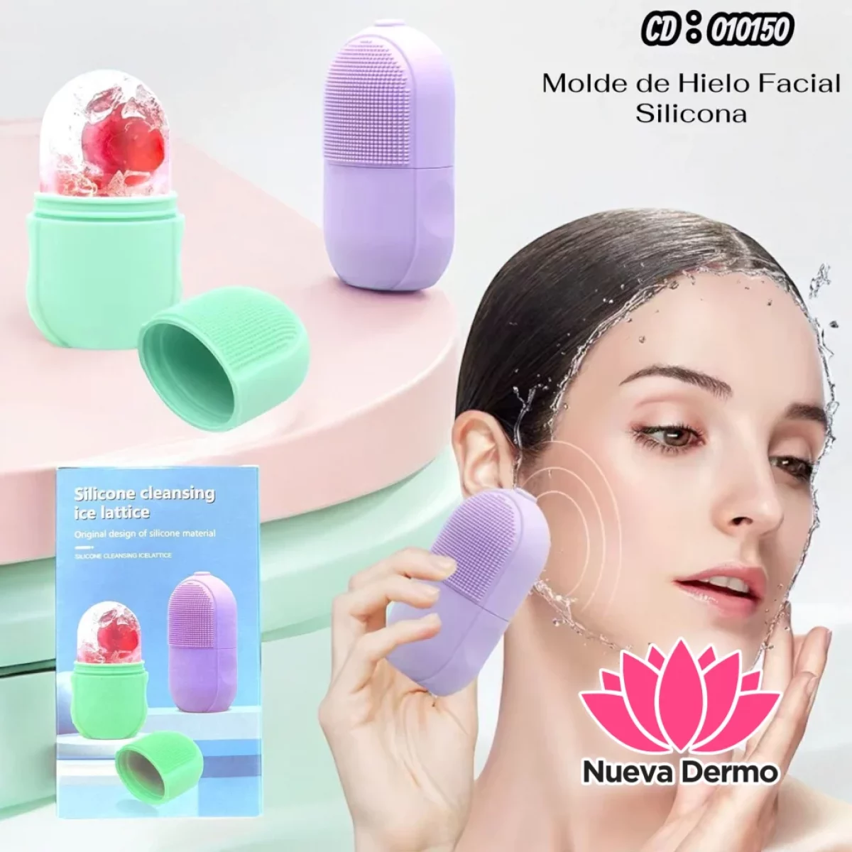 LIMPIADOR FACIAL CON SILICONA REJILLA DE HIELO CD: 010150