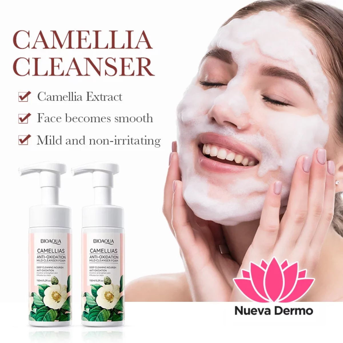 Limpiador Facial en Mousse Cemellias Antioxidante