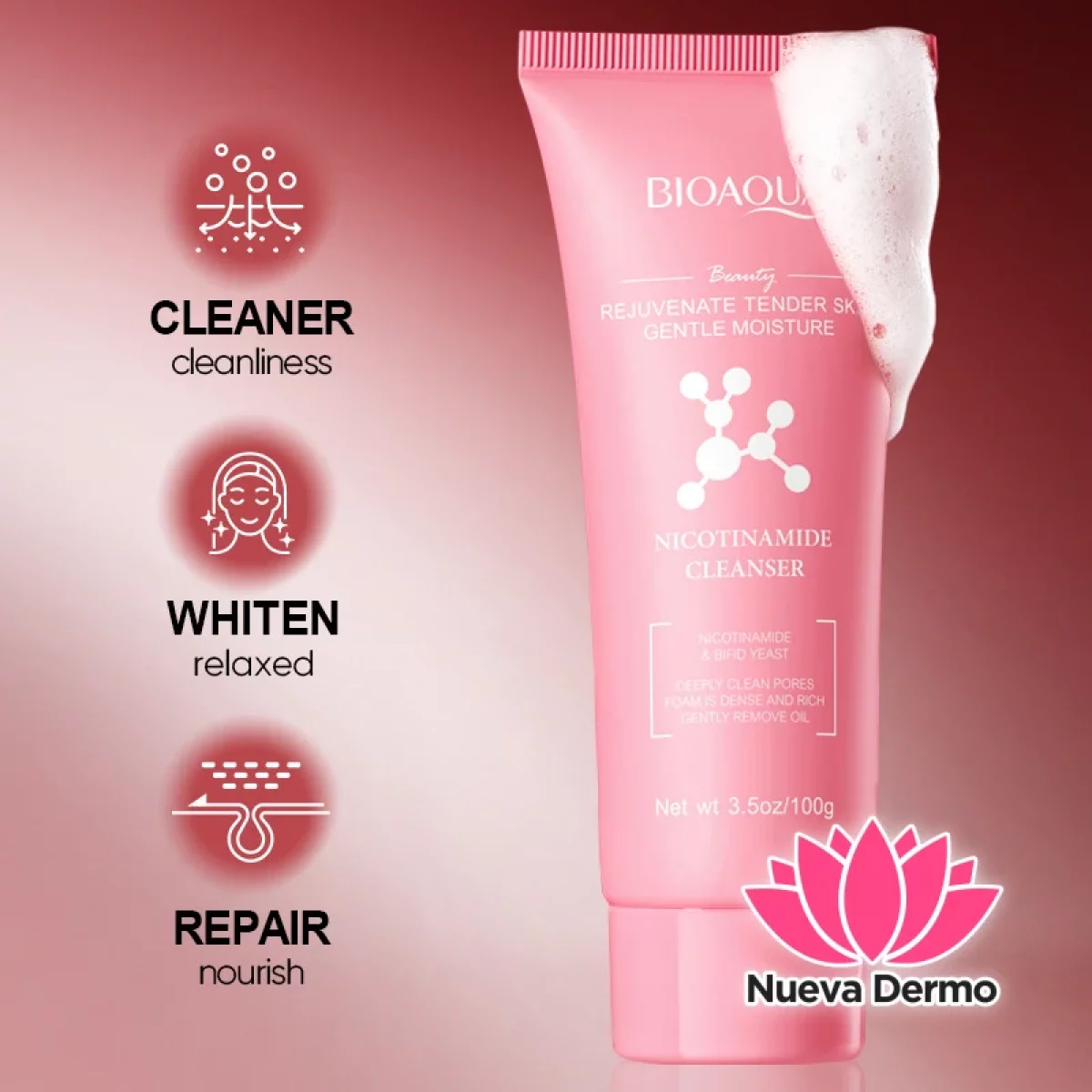 Limpiador Facial Hidratante y Suavizante con Niacinamida 100G 50595