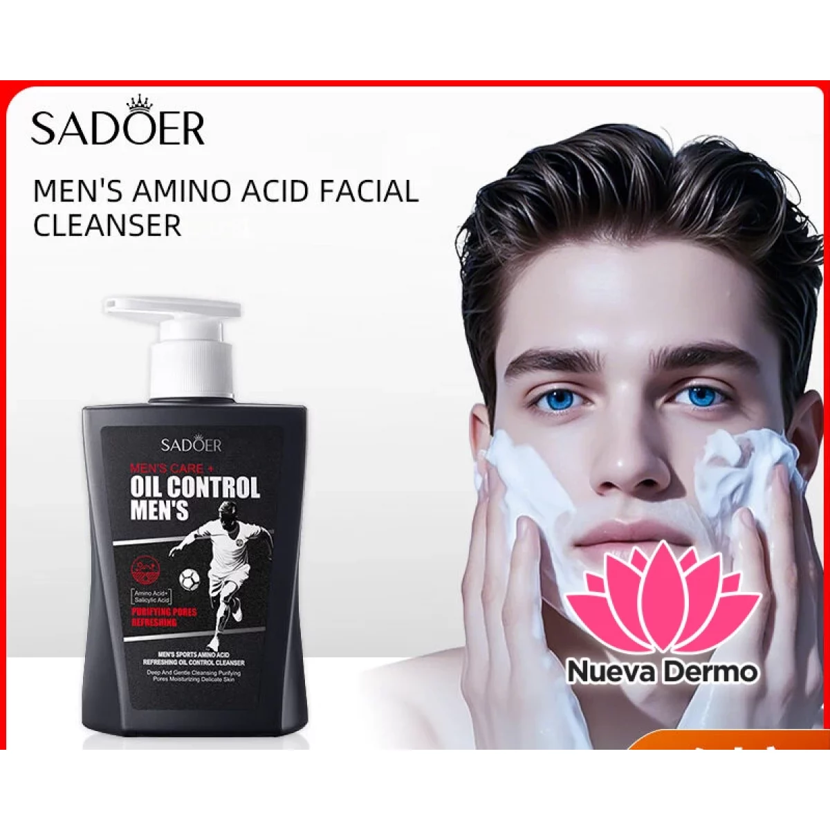Limpiador Facial Hombre con Aminoacidos Control Brillo
