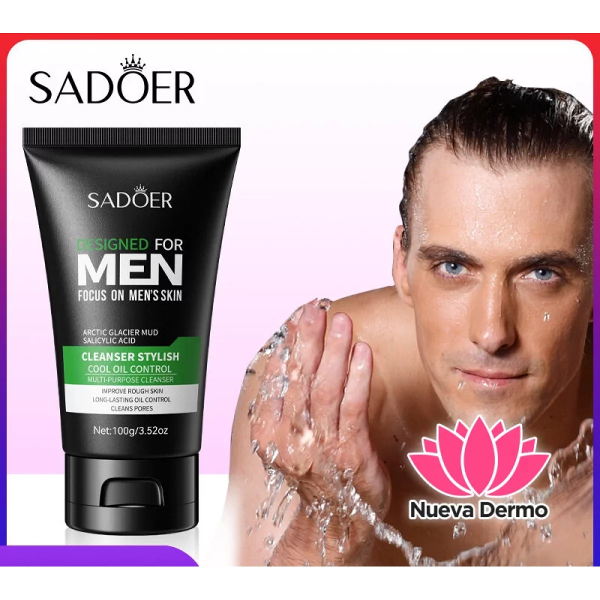 Limpiador Facial Hombre Multifuncion Refrescante