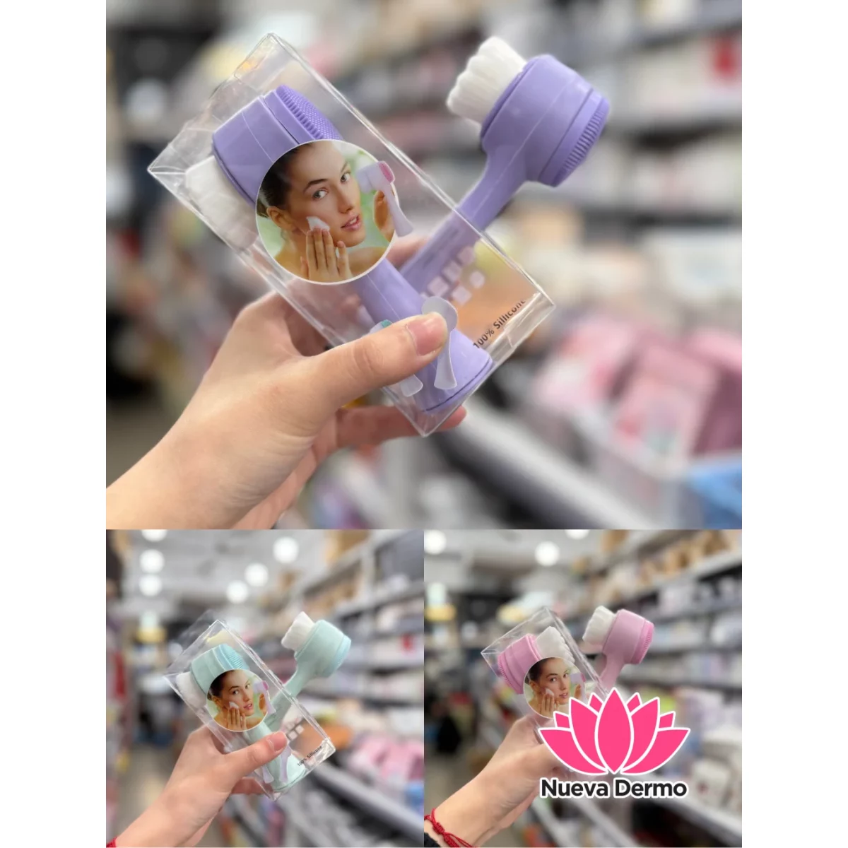 LIMPIADOR FACIAL SILICONA CON CEPILLO