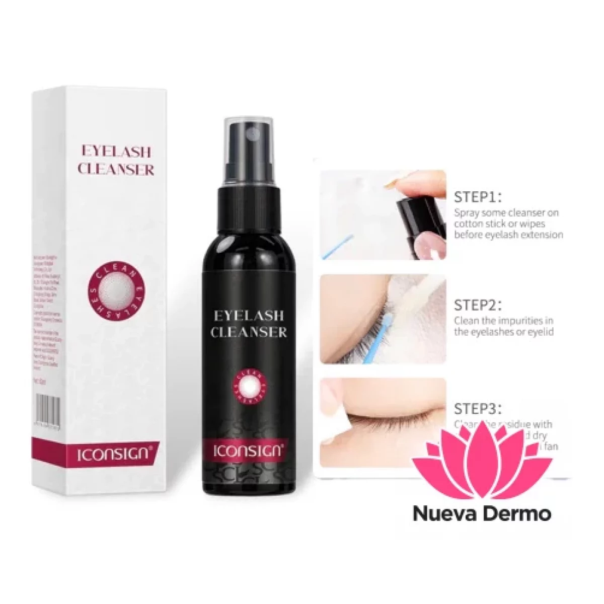 Limpiador Iconsing para Pestañas Eyelash Cleanser