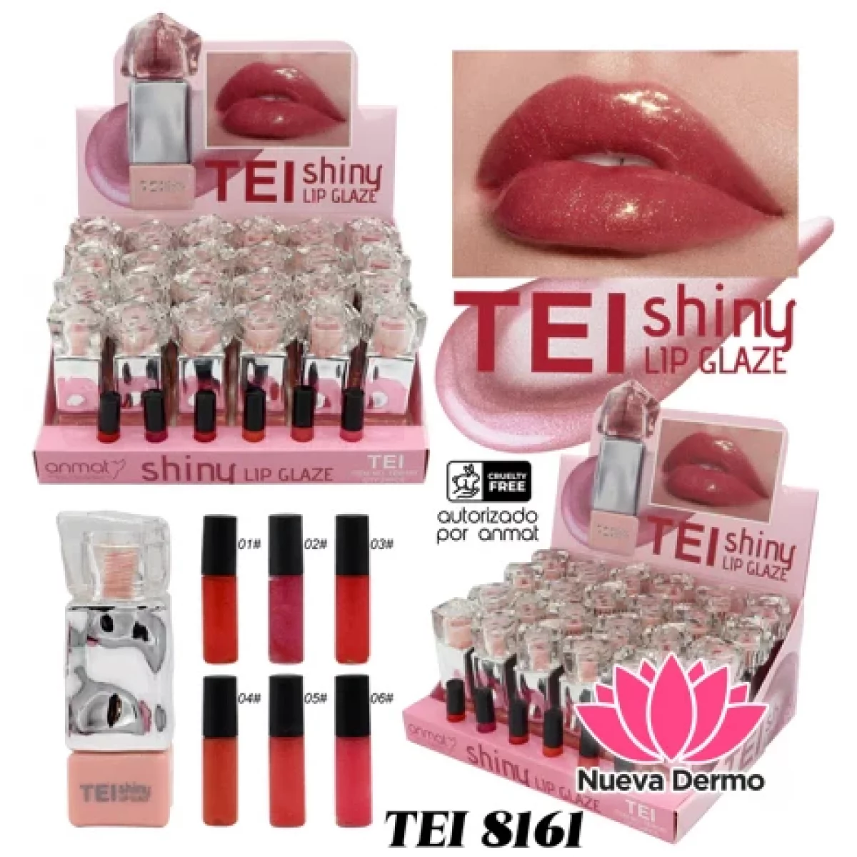 LIP GLOSS SHINY METALIZADO LIP GLAZE CD: TEI8161