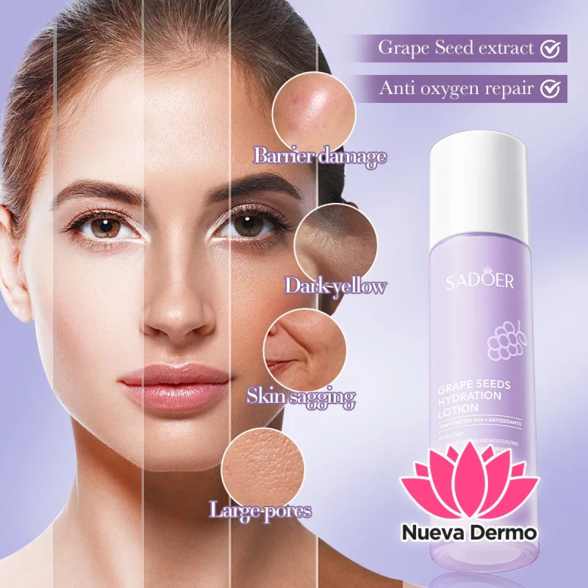 Loción Antioxidante de Semillas de Uva