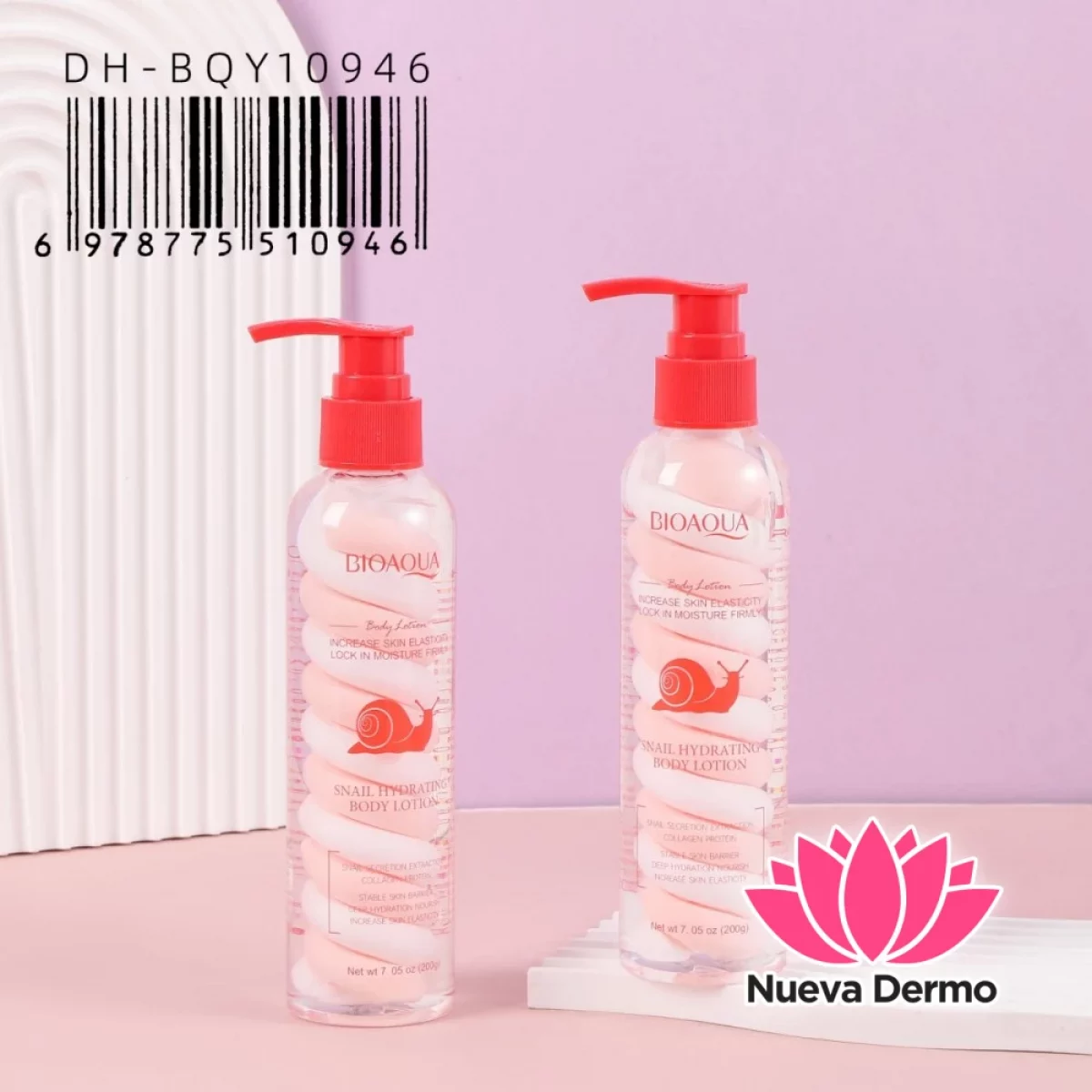 Loción Corporal Hidratante de Baba de Caracol Snail Hydrating Body Lotion Dh-BQY10946/510946 Bioaqua