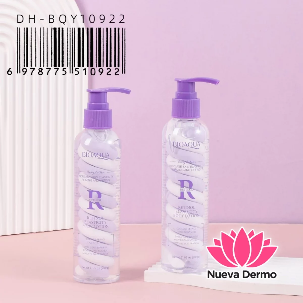 Loción Corporal Reafirmante de Retinol Elasticity Body Lotion Dh-BQY10922/510922 Bioaqua