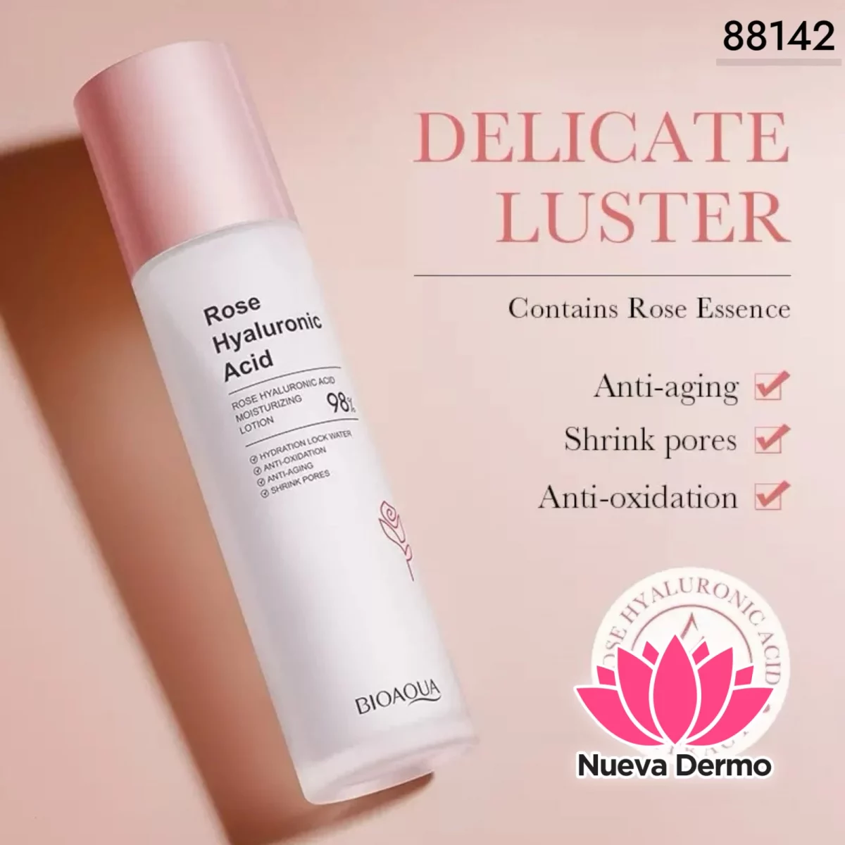 Loción Facial con Ácido Hialuronico y Rosas Bioaqua 42606/DH88142