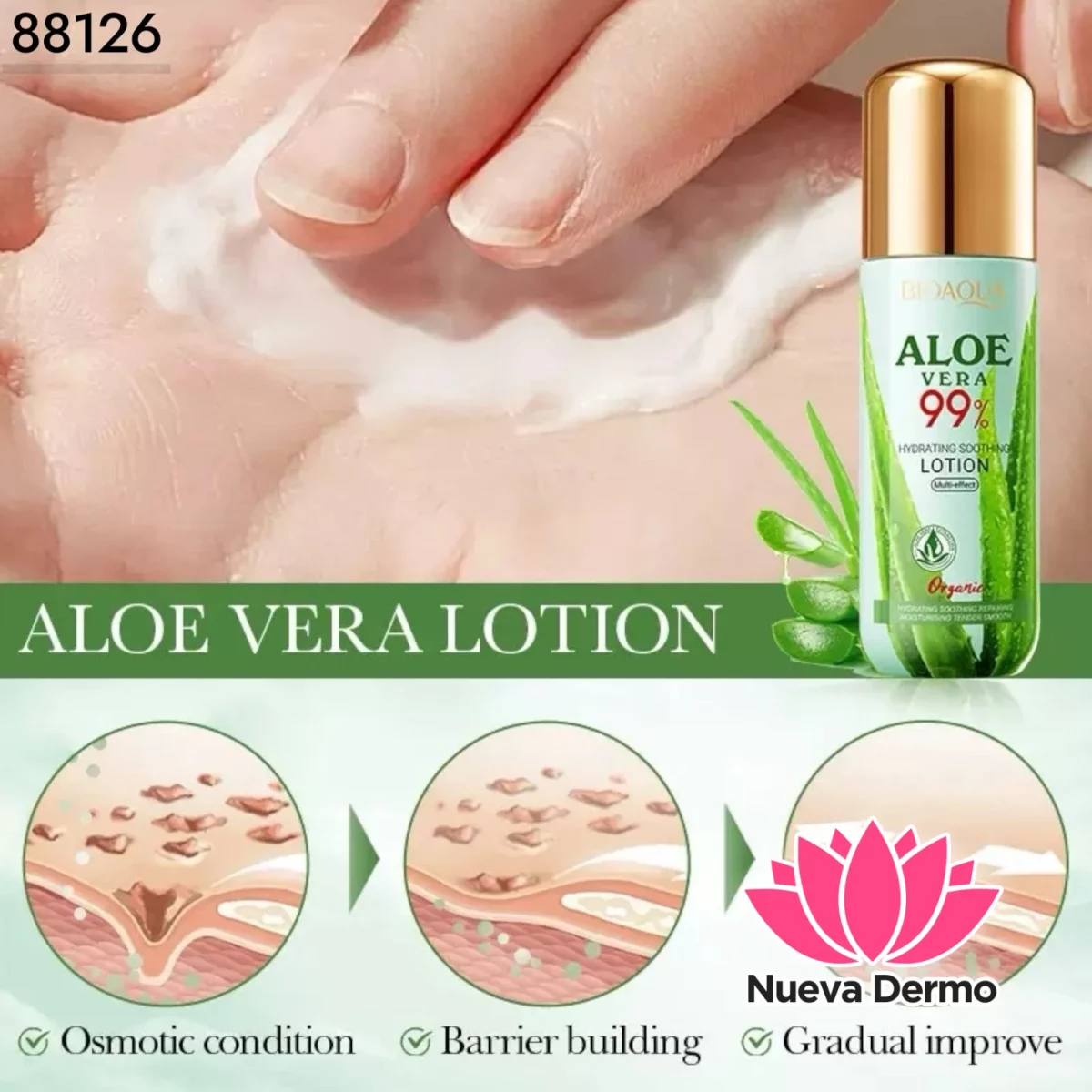 Locion Hidratante Aloe Vera 99% 100ML Bioaqua 14740/DH88126
